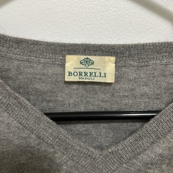 Borrelli Napoli 100% Cashmere V-Neck size 50 (Large) - Picture 2 of 7